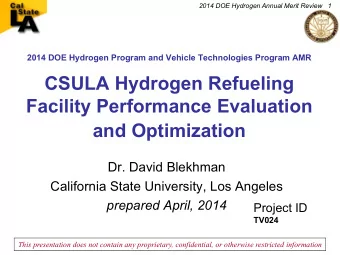 and Optimization  Dr. David Blekhman  California State University, Los Angeles  prepared April,