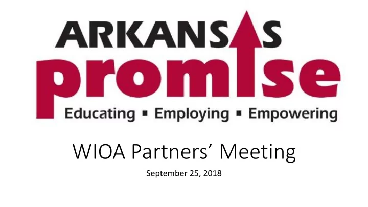 wioa partners meeting