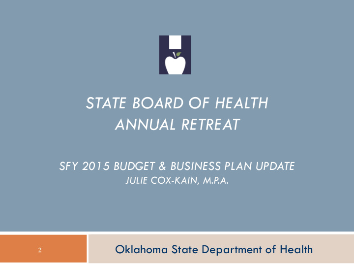 sfy 2015 budget business plan update julie cox kain m p a