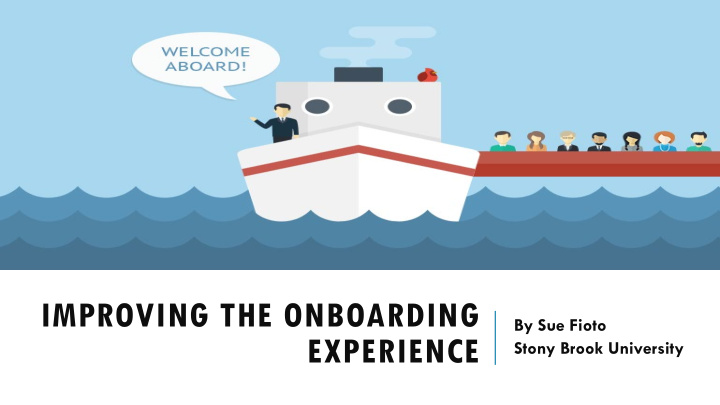 improving the onboarding