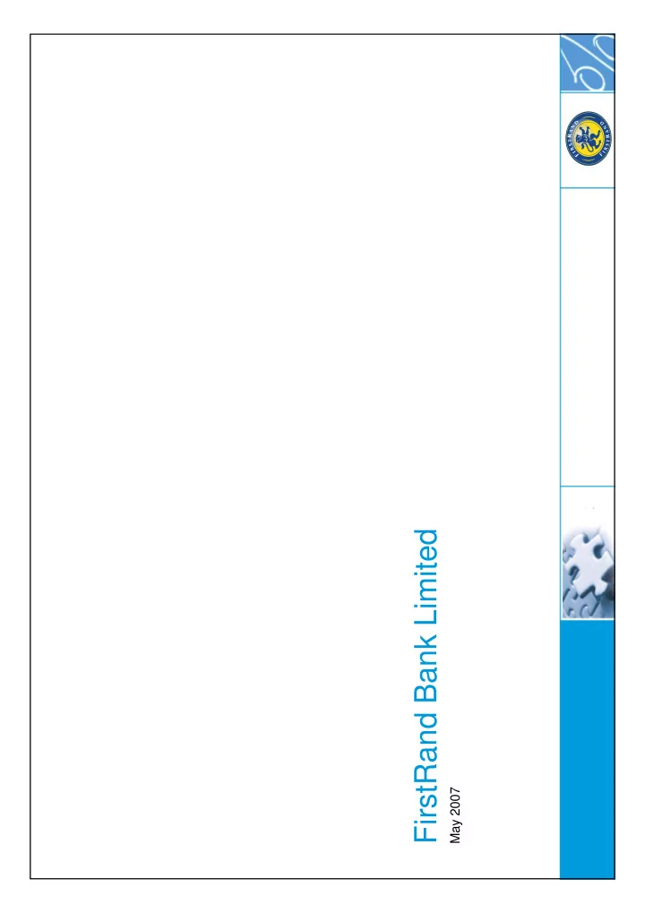 firstrand bank limited
