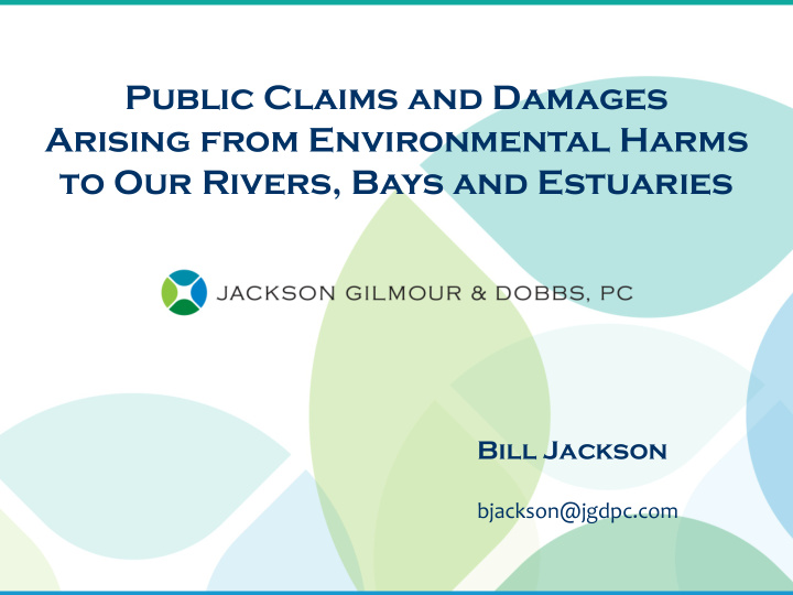 public claims and damages arising from environmental