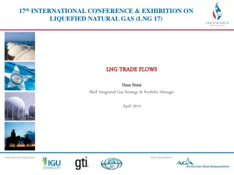 LNG TRADE  DE FLOWS  OWS  &lt;Title of Presentation&gt;  Hans Stinis  is  &lt;Title of