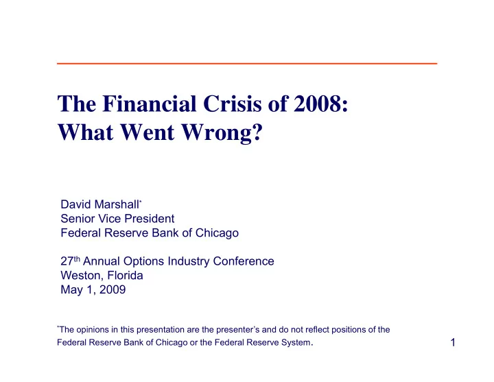 the financial crisis of 2008 what went wrong