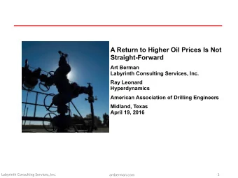 Labyrinth Consulting Services, Inc.  Ray Leonard  Hyperdynamics American Association of Drilling