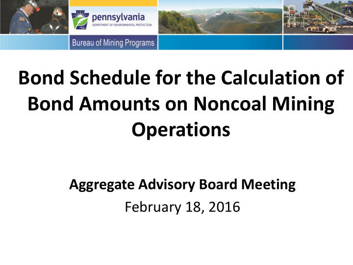 bond schedule for the calculation of bond amounts on