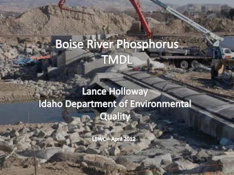 Overview  DEQ Process as Kaizened  TMDL Timeline  Watershed Council (WAG) Participation