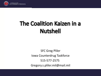 SFC Greg Pliler  Iowa Counterdrug Taskforce  515-577-2575  Gregory.s.pliler.mil@mail.mil