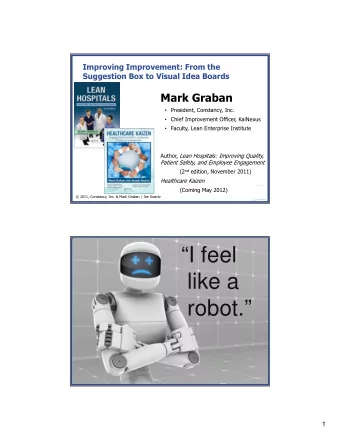 I feel  like a  robot.  2  1  Kaizen  5#