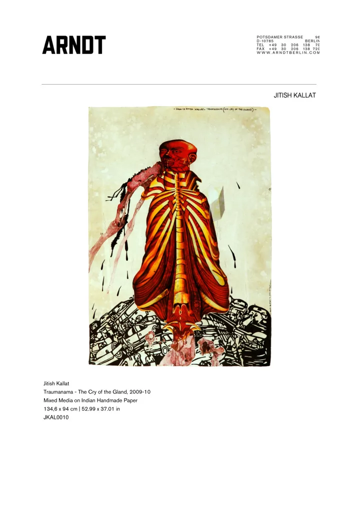 jitish kallat traumanama the cry of the gland 2009 10