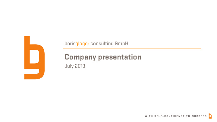 company presentation