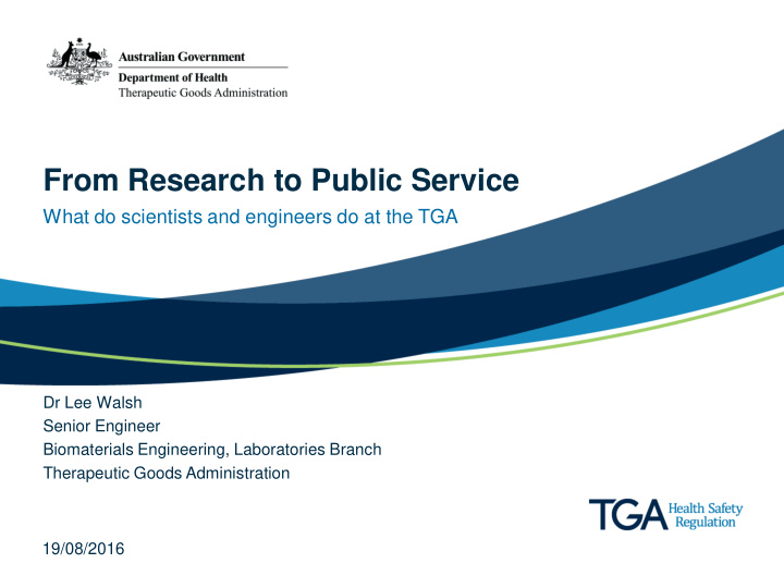 from research to public service
