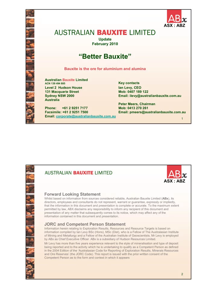 australian bauxite limited