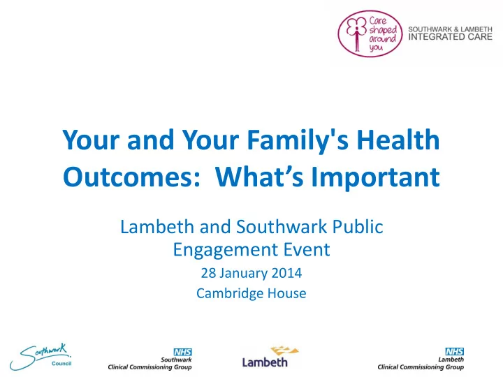 outcomes what s important