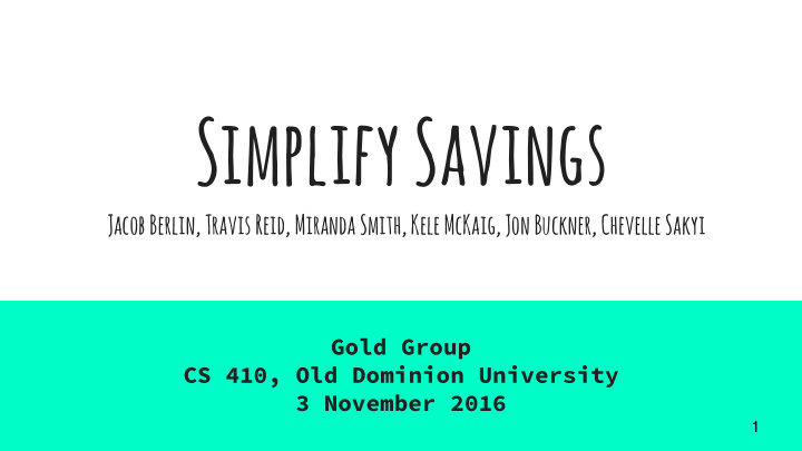 simplify savings