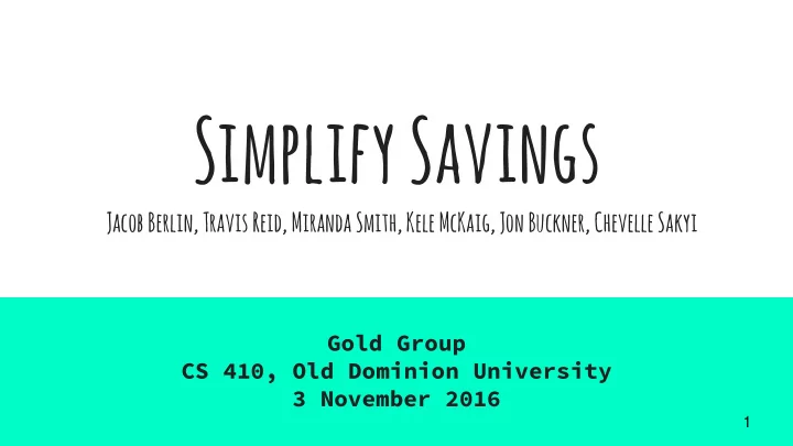 simplify savings