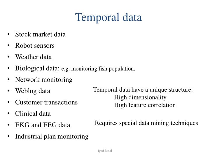 temporal data