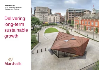 Delivering  long-term  sustainable  growth  Agenda  Delivering long-term  sustainable growth