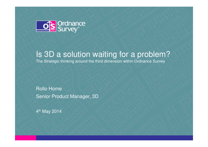 is 3d a solution waiting for a problem