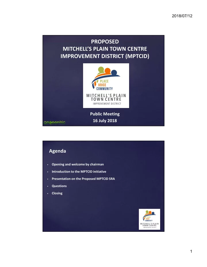 proposed mitchell s plain town centre improvement