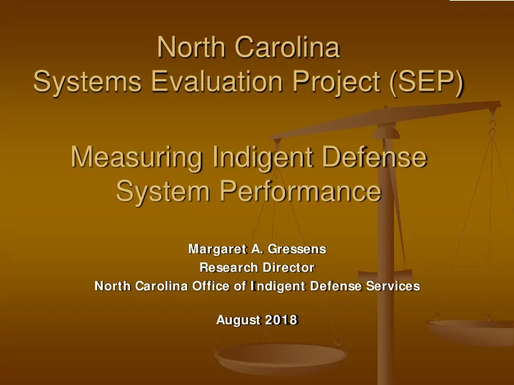 north carolina systems evaluation project sep measuring