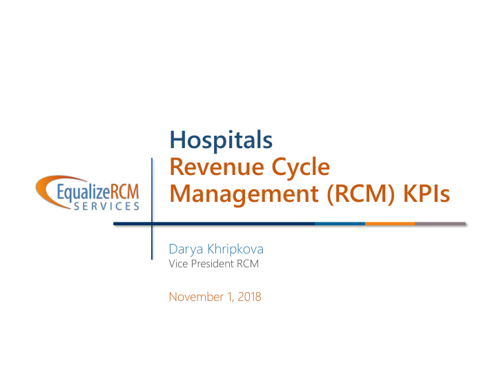 hospitals revenue cycle management rcm kpis