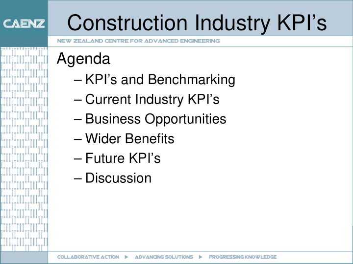 construction industry kpi s