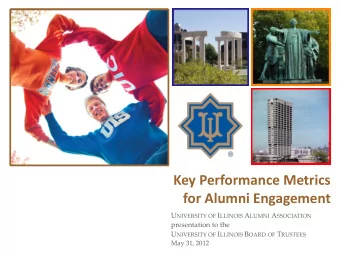 for Alumni Engagement U NIVERSITY OF I LLINOIS A LUMNI A SSOCIATION  presentation to the U