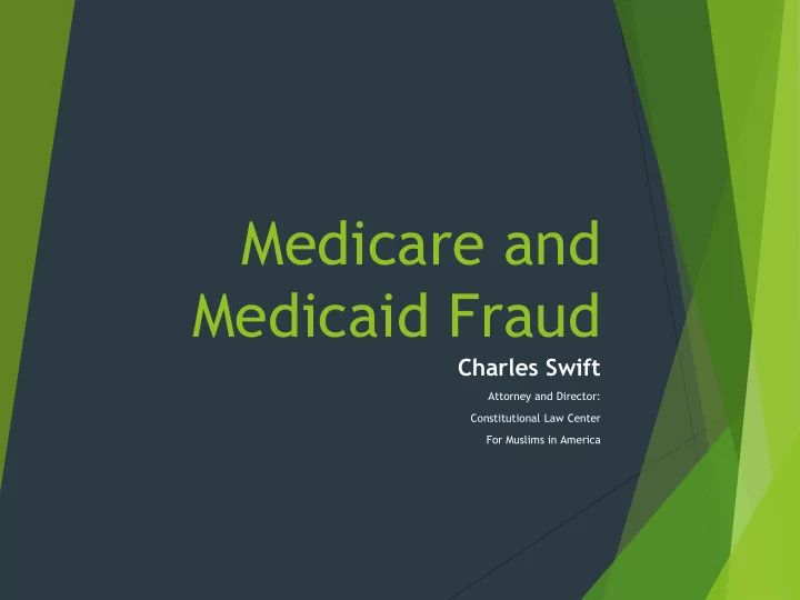medicare and medicaid fraud