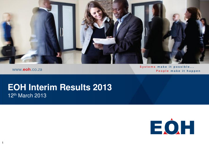 eoh interim results 2013