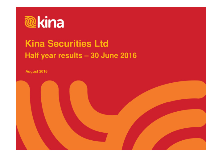 kina securities ltd