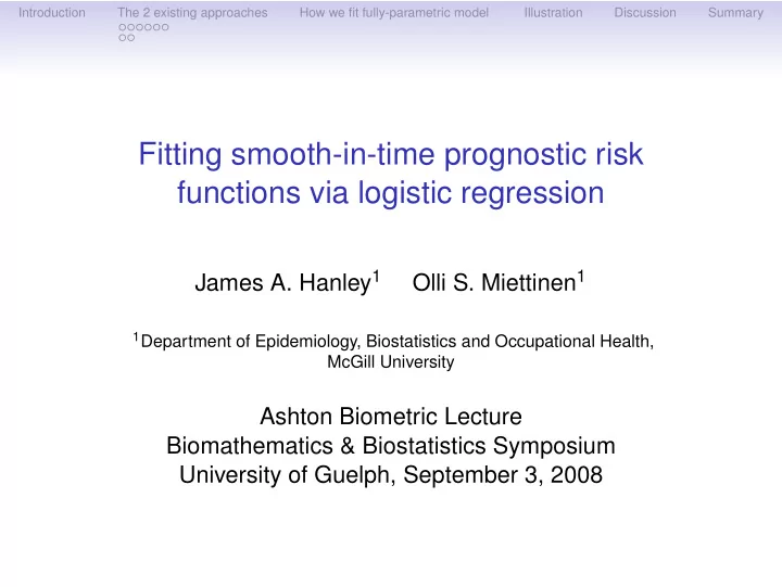 fitting smooth in time prognostic risk functions via