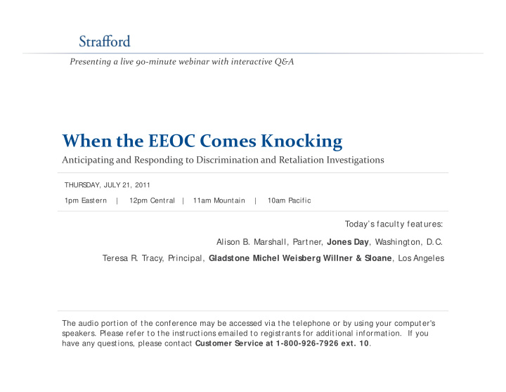 when the eeoc comes knocking