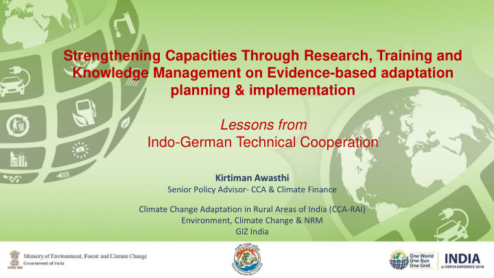 knowledge management on evidence based adaptation