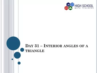 to 180 .  We are going to show that these three interior angles add up to 180 using the