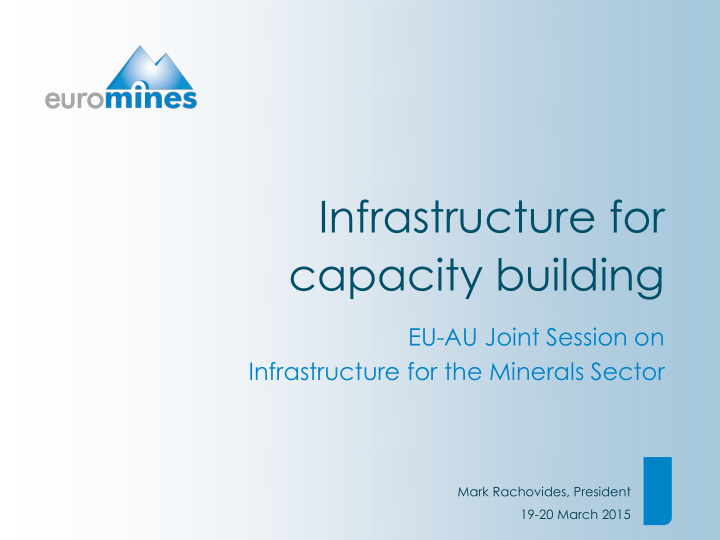 infrastructure for capacity building