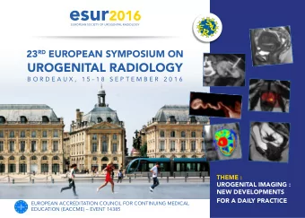 WELCOME  Harriet THOENY  Raymond OYEN  Lorenzo DERCHI  Dear Colleagues,  Olivier HELENON  We have