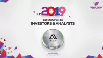 1  Outline  The Operating Environment  Wema Bank Overview  FY 2019 Performance Review