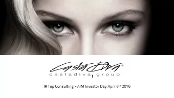 IR Top Consulting - AIM Investor Day April 6 th 2016  COMPANY  BUSINESS MODEL  3  2016 TURNOVER