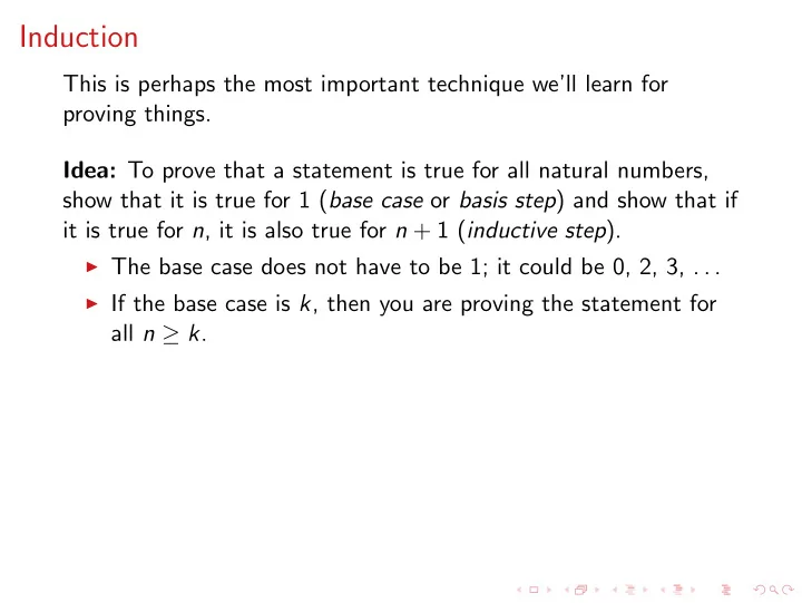 induction