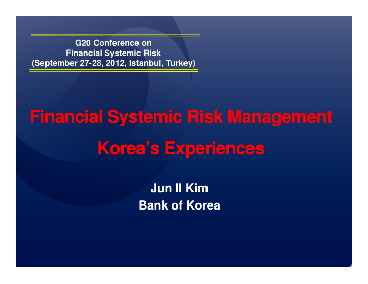 financial financial systemic risk management systemic