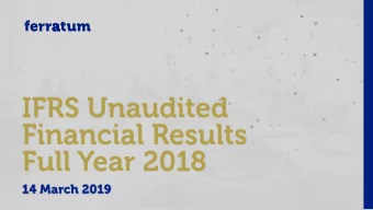 This presentation contains, or may be deemed to  identify forward-looking statements.  contain,