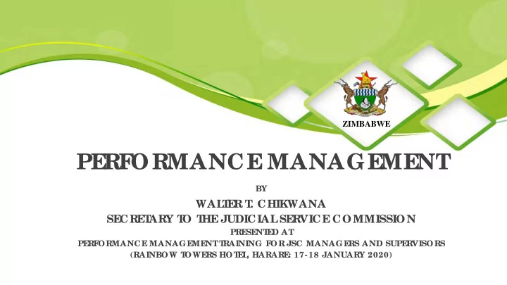 pe rf ormance manage me nt