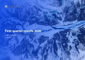 First quarter results 2020  Investor presentation  6 May 2020  Highlights of the quarter  Covid-19