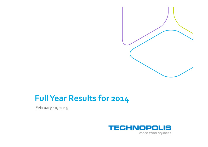full year results for 2014