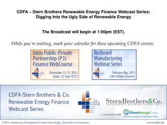 While youre waiting, mark your calendar for these upcoming CDFA events: CDFA: Advancing