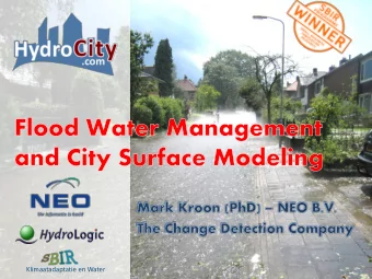 Klimaatadaptatie en Water  Floods by excessive rainfall  Floods by excessive rainfall  Floods by