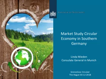 Market Study Circular  Economy in Southern  Germany  Linda Mieden  Consulate General in Munich