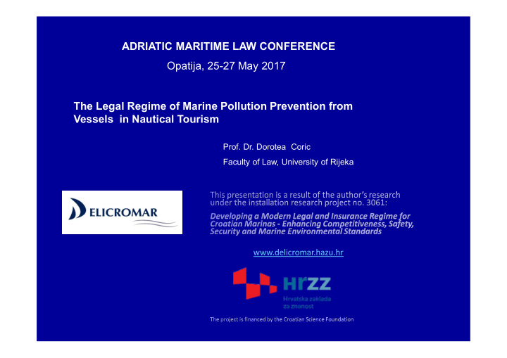 adriatic maritime law conference opatija 25 27 may 2017