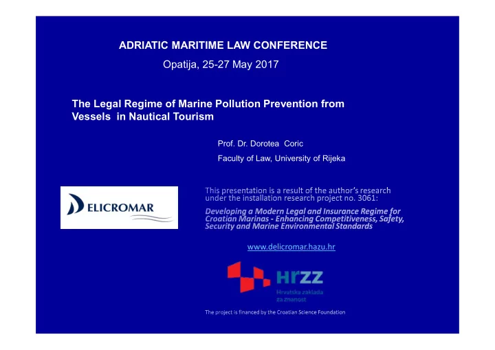 adriatic maritime law conference opatija 25 27 may 2017